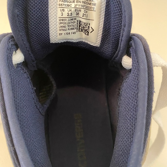 Boys Leather Converse Size 3 - Picture 3 of 3